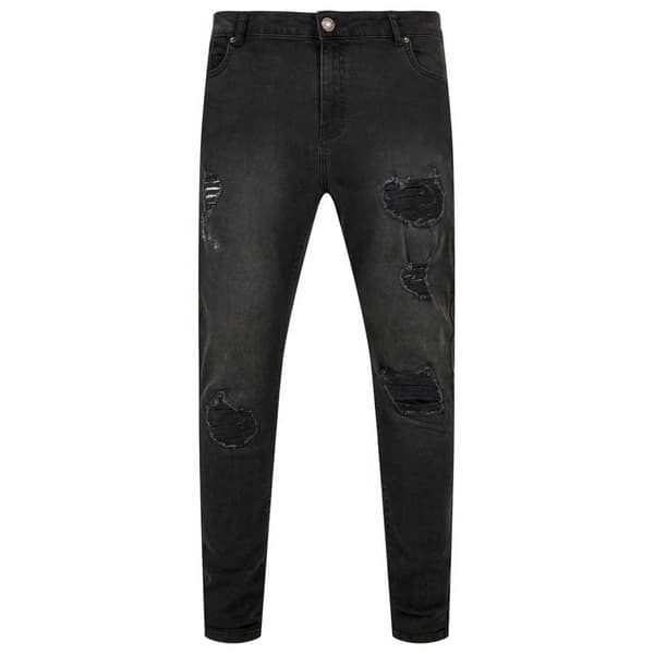 Urban Classics Heavy Destroyed Jeans Sort 40 / 32 Mand