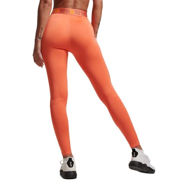 Superdry Train Branded Elastic Leggings Orange L Kvinde