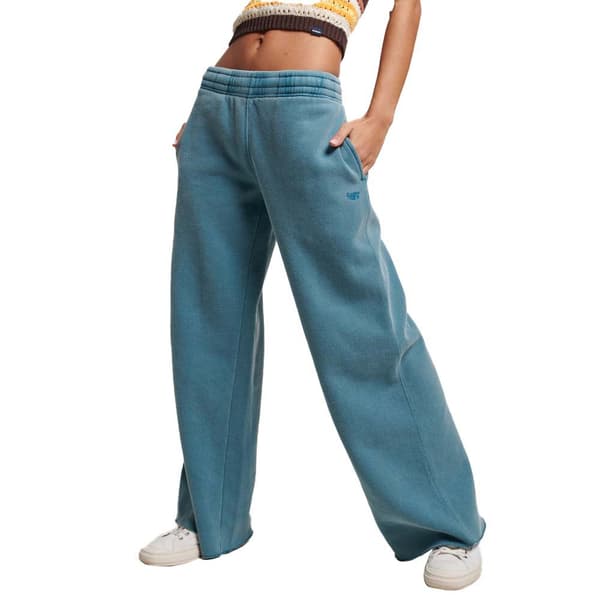 Superdry Vintage Wash Straight Joggers Blå S Kvinde