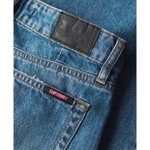 Superdry Raw Hem Wide Flare Högmidjadeans Blå 26 / 30 Kvinna