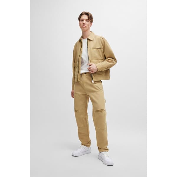 Hugo Garon 243d Blue Housut Beige S Mies