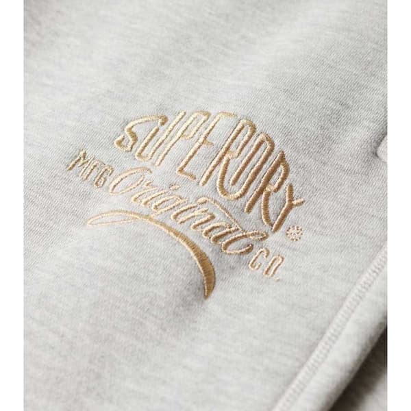 Superdry Luxe Metallic Logo Mjukisbyxor Grå M Kvinna