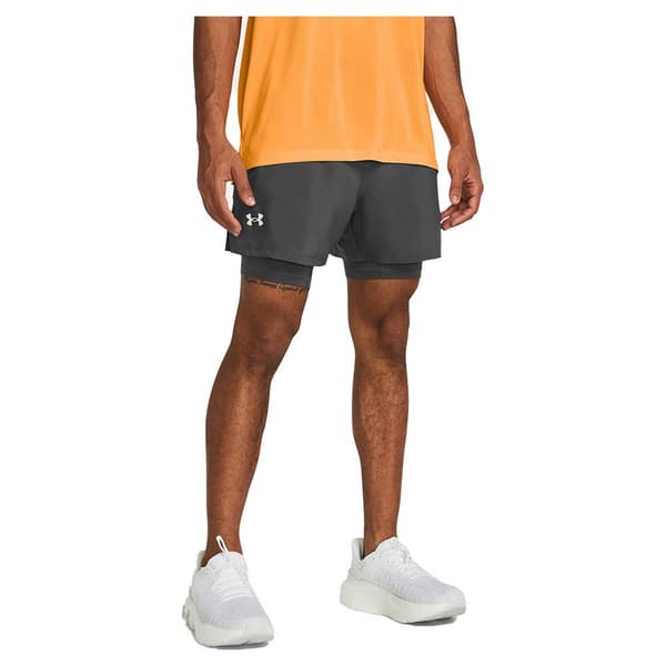 Under Armour Launch 5in 2-in-1 Shortsit Harmaa S Mies