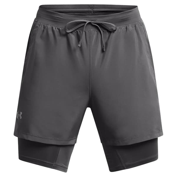 Under Armour Launch 5in 2-in-1 Shorts Grå XL Man