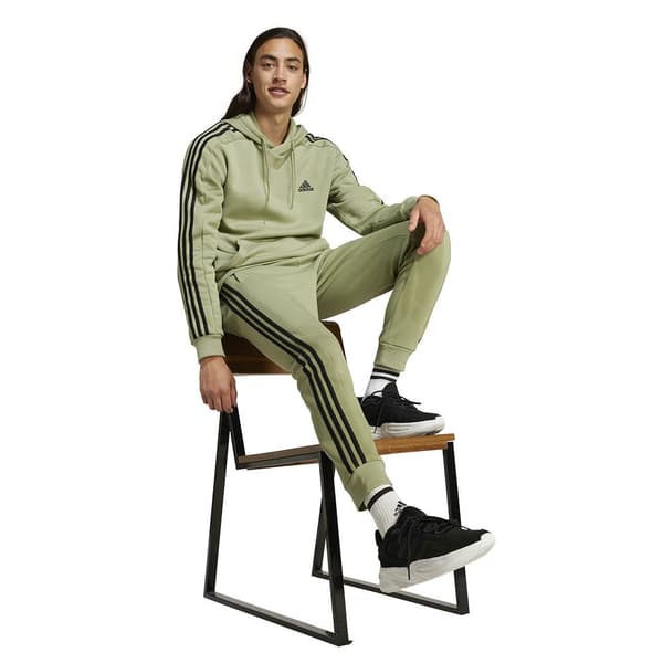 Adidas Essentials Fleece 3 Stripes Tapered Cuff Joggers Grönt XL / Regular Man