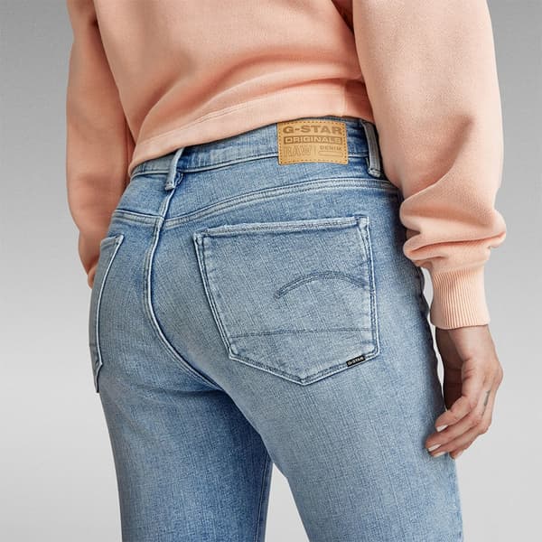 G-star 3301 Flare Fit Jeans Blå 32 / 34 Kvinna