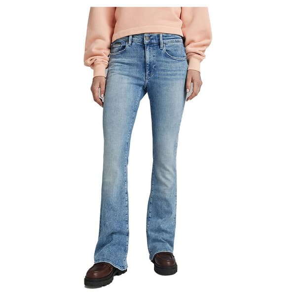 G-star 3301 Flare Fit Jeans Blå 32 / 34 Kvinna