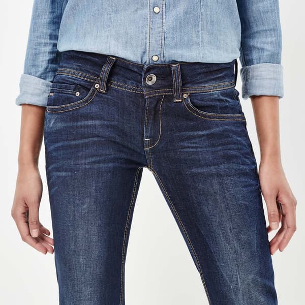 G-star Midge Saddle Mid Waist Straight Jeans Blå 33 / 34 Kvinna