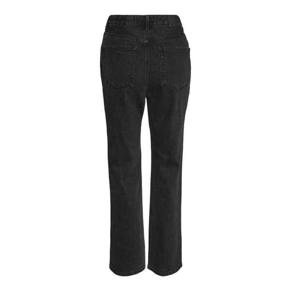 Vero Moda Tessa Straight Li134 Högmidjadeans Svart 30 / 30 Kvinna