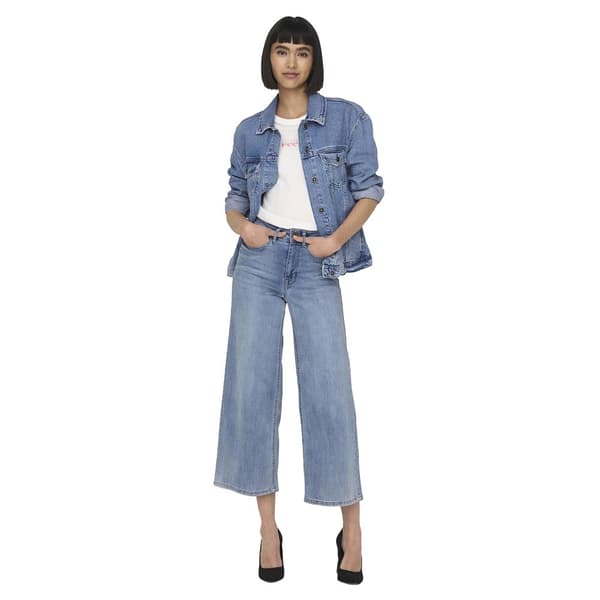 Only Madison Wide Crop Ankle Tai566 Korkeavyötäröiset Farkut Sininen 26 / 32 Nainen