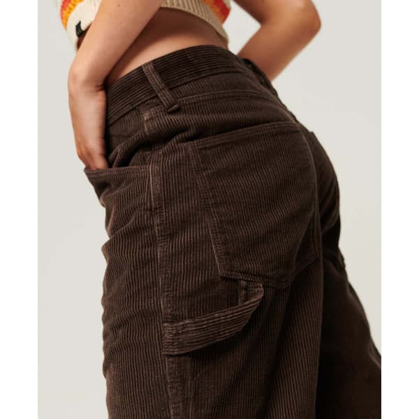 Superdry Cord Carpenter Byxor Brun 34 / 32 Kvinna