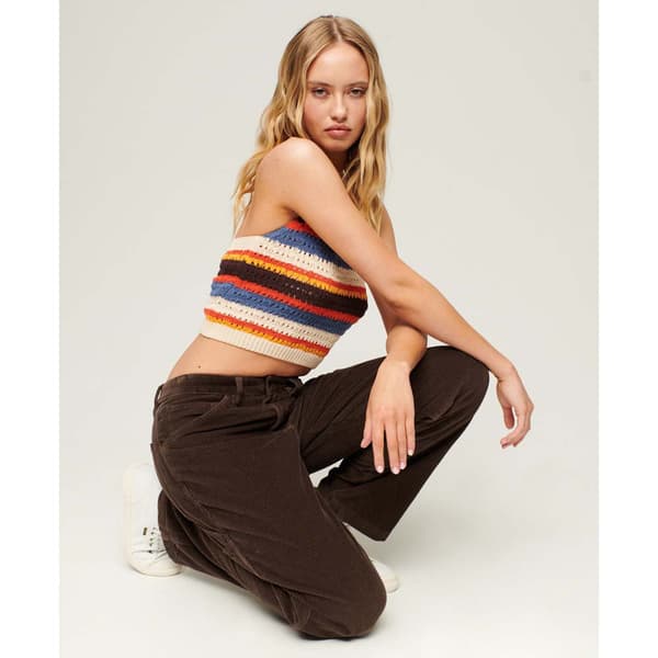 Superdry Cord Carpenter Byxor Brun 34 / 32 Kvinna