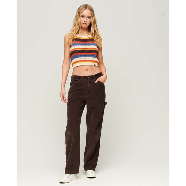 Superdry Cord Carpenter Byxor Brun 34 / 32 Kvinna