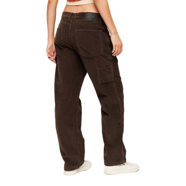 Superdry Cord Carpenter Byxor Brun 34 / 32 Kvinna