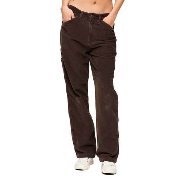Superdry Cord Carpenter Byxor Brun 34 / 32 Kvinna