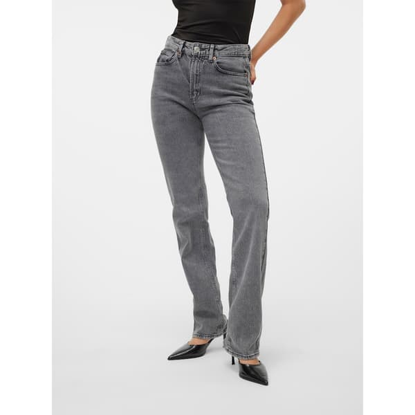 Vero Moda Tessa Straight Ra206 Højtaljede Jeans Grå 30 / 32 Kvinde