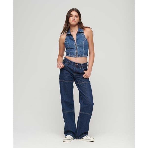 Superdry Mid Rise Carpenter Farkut Sininen 28 / 30 Nainen