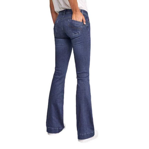 Salsa Jeans Wonder Push Up Flare In Dark Jeans Blå 36 / 34 Kvinde