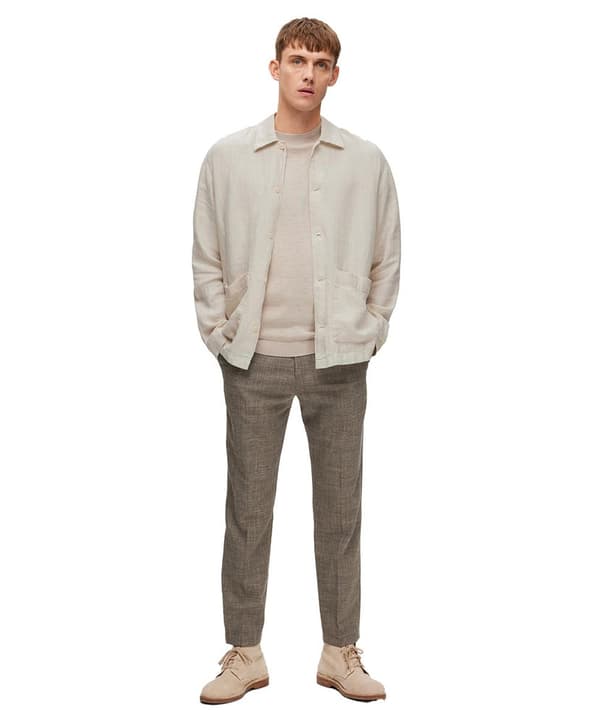 Selected Oasis Slim Fit Kostymbyxor Beige 54 Man
