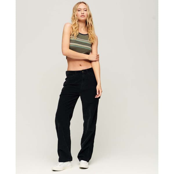 Superdry Cord Carpenter Byxor Svart 30 / 32 Kvinna
