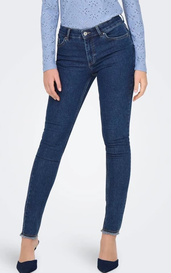 Only - onlHush Mid Skin Ank RW AKM187 Mörkblå XS/32