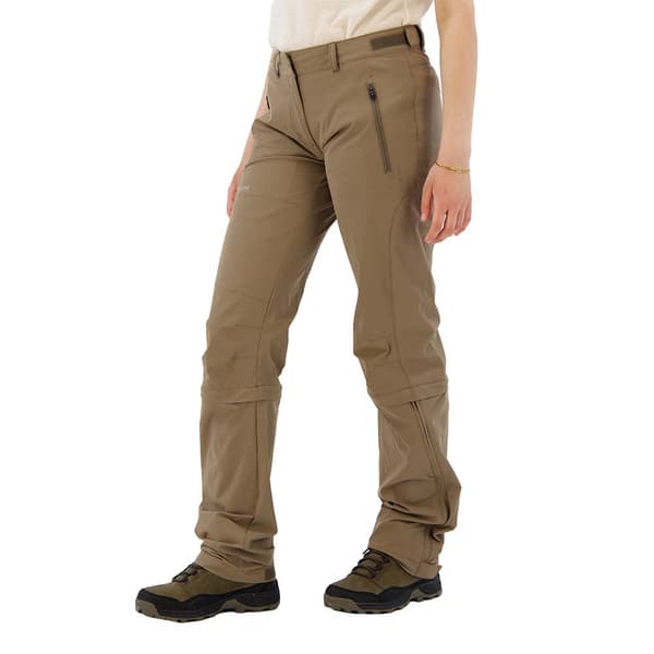 Vaude Farley Stretch Capri Long T Zip Ii Byxor Brun 38 / Regular Kvinna