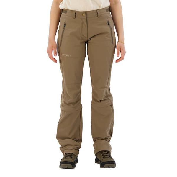 Vaude Farley Stretch Capri Long T Zip Ii Byxor Brun 38 / Regular Kvinna