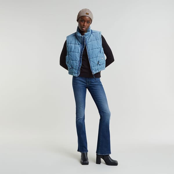 G-star 3301 Flare Jeans Blå 28 / 32 Kvinde
