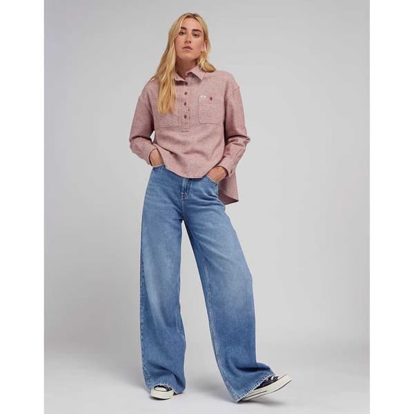 Lee Stella A Line Wide Leg Fit Jeans Blå 26 / 31 Kvinna