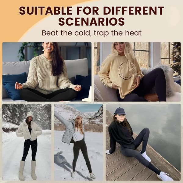 INF 2-pack fleecefodrade leggings för kvinnor