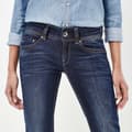 Miniatyrbild 5 av 7: G-star Midge Saddle Mid Waist Straight Jeans Blå 33 / 30 Kvinna