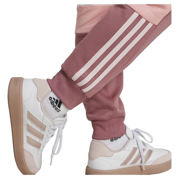 Adidas Tiberio 3 Stripes Colorblock Fleece Joggers Rosa 7-8 Years Pojke