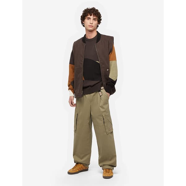 Dickies Flight Double Knee Cargobukser Beige,Grøn S Mand