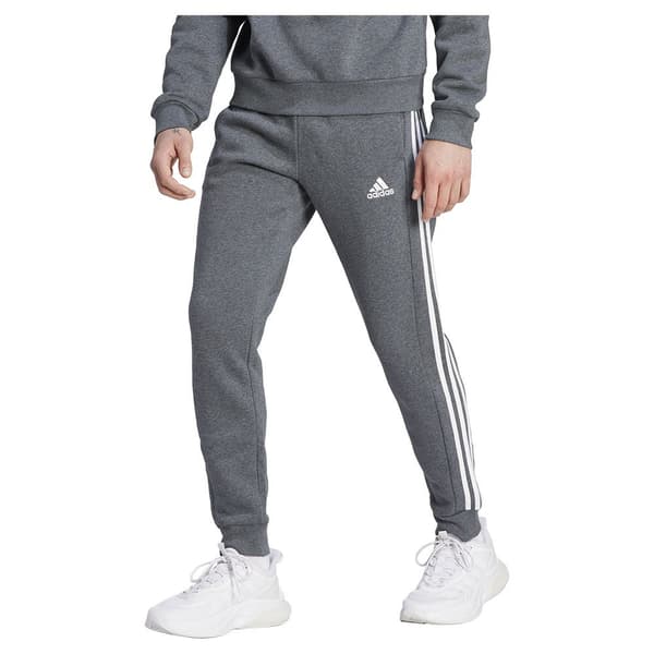 Adidas Essentials Fleece 3 Stripes Tapered Cuff Joggers Grå 2XS / Short Man