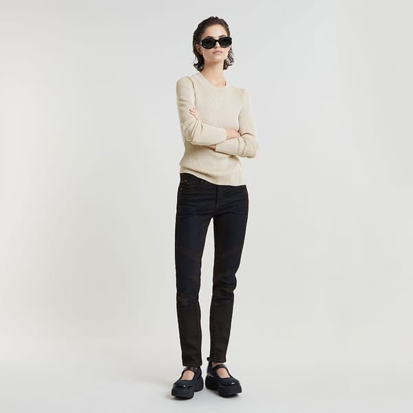 G-star Ace 2.0 Biker Slim Straight Jeans Svart 28 / 30 Kvinna