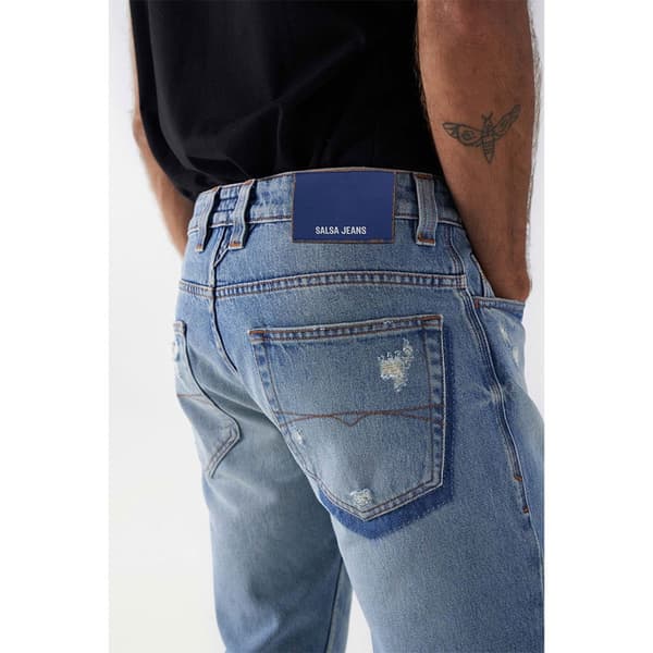 Salsa Jeans 21007723 Regular Fit Lavtaljede Jeans Blå 31 / 30 Mand