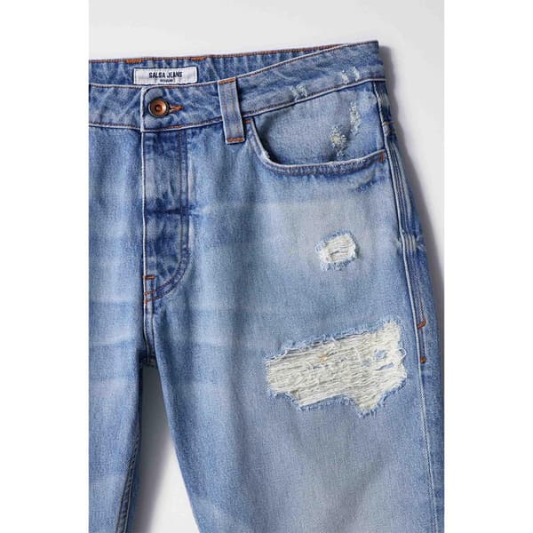 Salsa Jeans 21007723 Regular Fit Lavtaljede Jeans Blå 31 / 30 Mand