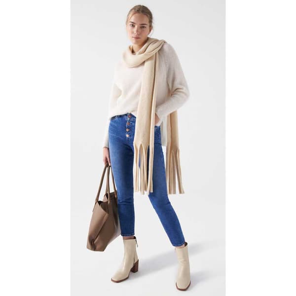 Salsa Jeans Destiny Crop Slim Fit Buttons In The Front Jeans Blå 30 / 28 Kvinde