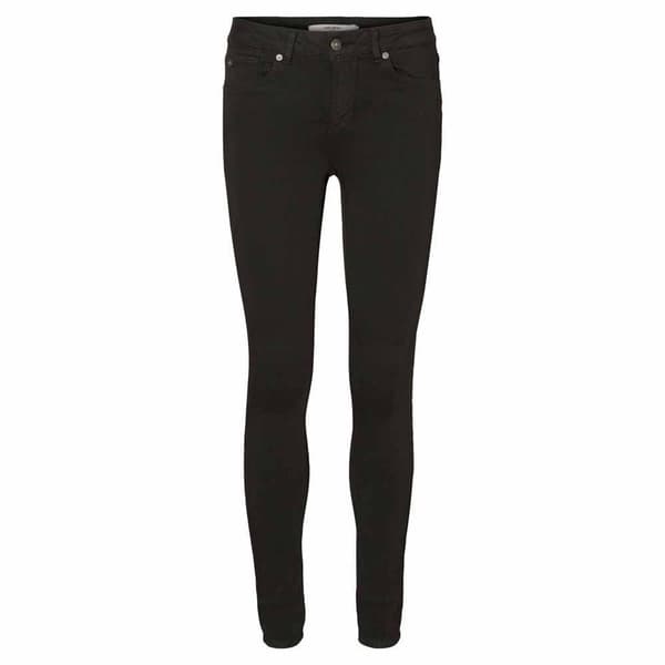 Vero Moda Lux Normal Waist Super Slim Bukser Sort XS / 34 Kvinde