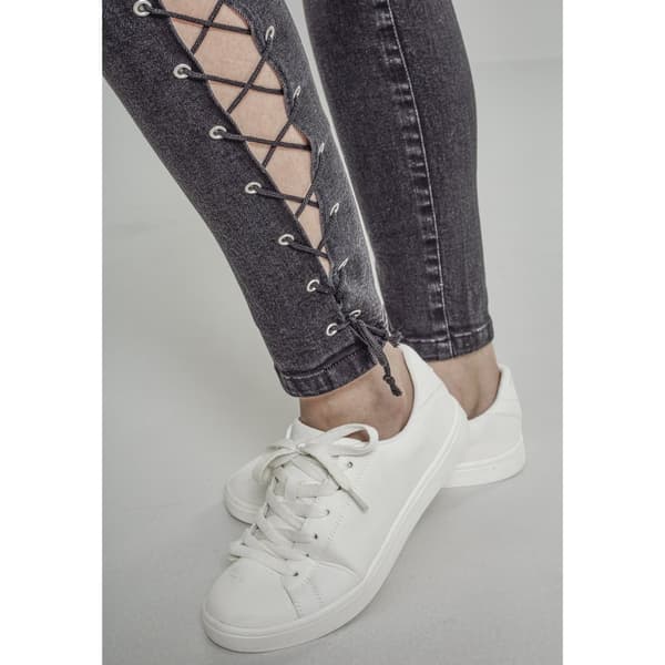 Urban Classics Lace Up Bukser Sort 26 Kvinde