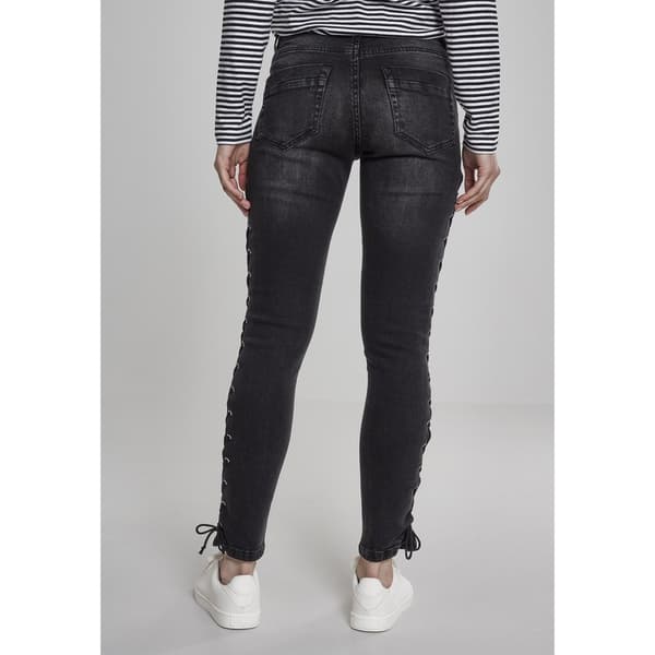Urban Classics Lace Up Bukser Sort 26 Kvinde