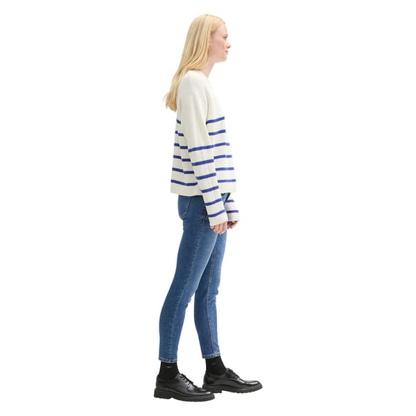 Tom Tailor 1043433 Jona Bukser Hvid,Blå 28 Kvinde