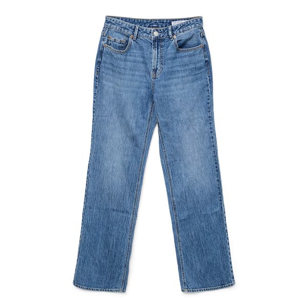 Vero Moda Tessa Straight Li3114 Højtaljede Jeans Blå 29 / 32 Kvinde