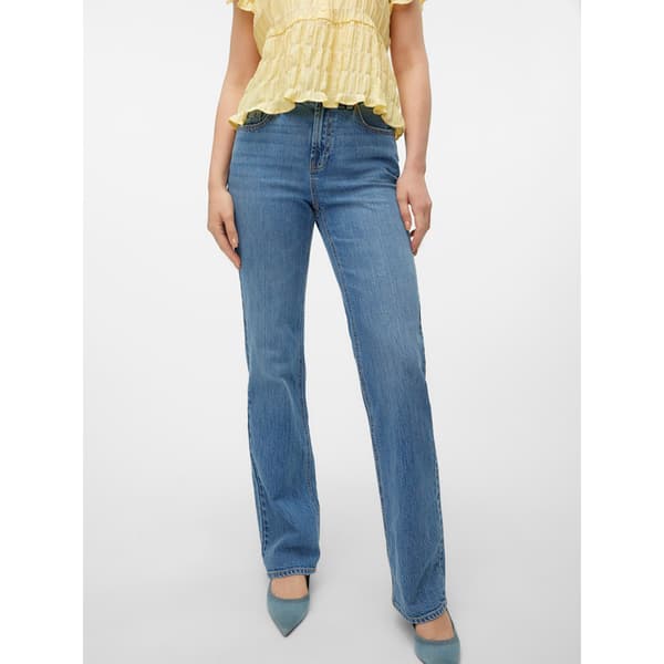 Vero Moda Tessa Straight Li3114 Højtaljede Jeans Blå 29 / 32 Kvinde
