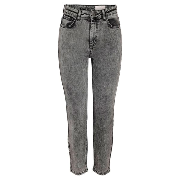 Noisy May Moni Straight Ankle Az391dg Højtaljede Jeans Grå 28 / 32 Kvinde