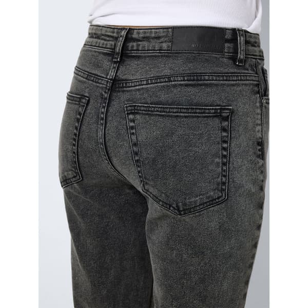 Noisy May Moni Straight Ankle Az391dg Højtaljede Jeans Grå 28 / 32 Kvinde