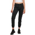 Miniatyrbillede 1 af 6: Urban Classics Organic Stretch Cargo Højtaljede Jeans Sort 28 Kvinde
