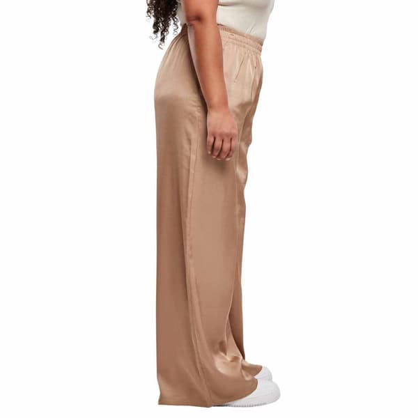 Urban Classics Satin Wide Bukser Rosa XL Kvinde
