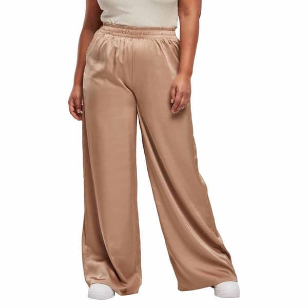Urban Classics Satin Wide Bukser Rosa XL Kvinde