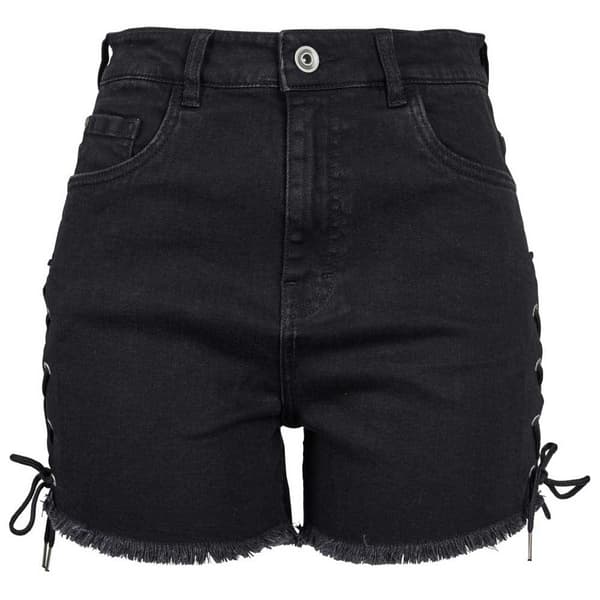 Urban Classics Up High Waist Shorts Sort 32 Kvinde